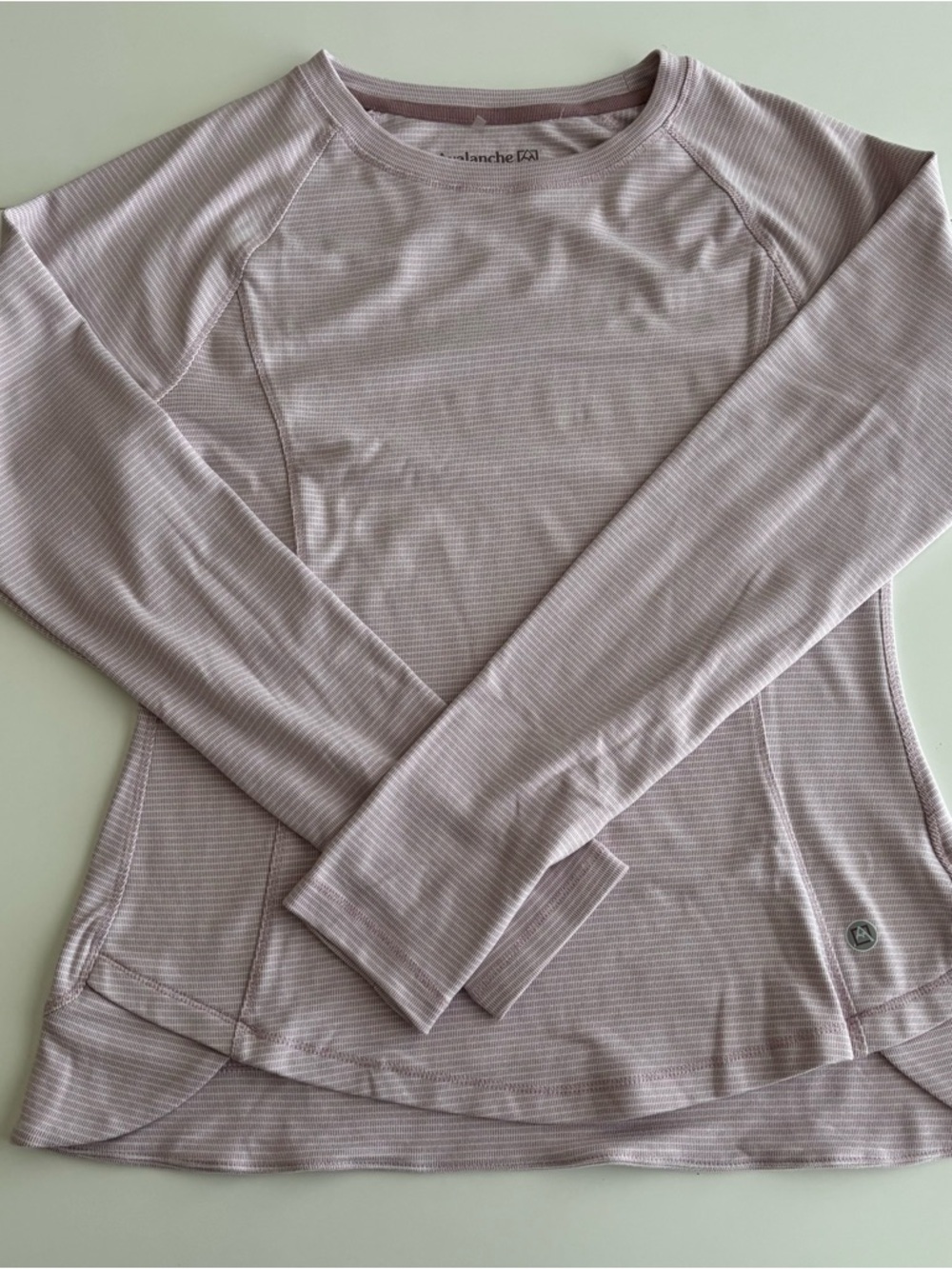 Avalanche Women's Long Sleeve Top in Light Mauve Stripe